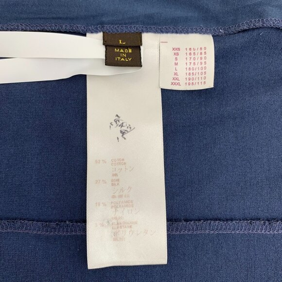 Louis Vuitton Mens Navy Patchwork Zip-Up Jacket L Size Lightweight Design With M - Picture 8 of 11